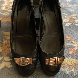 Gucci Black Horsebit Calfskin Flats size 7